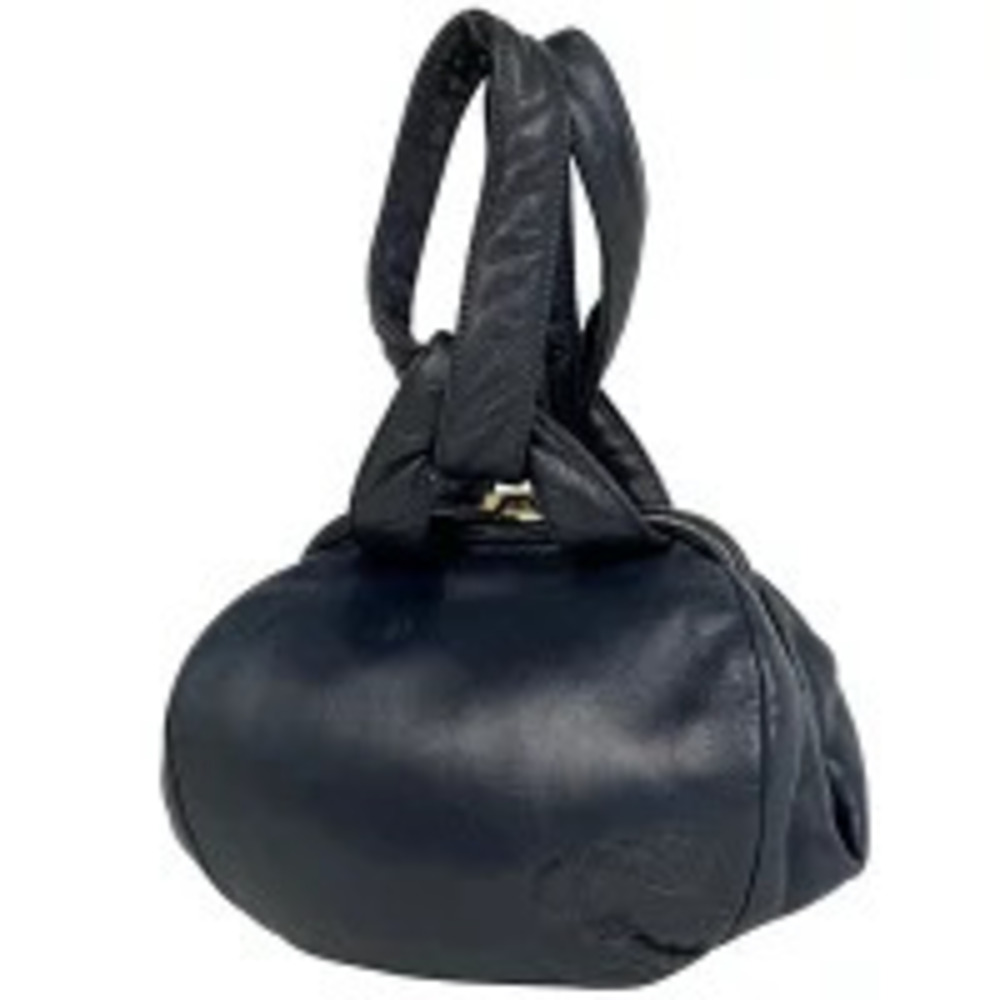 Loewe Anagram 2way Handbag Leather Navy Blue